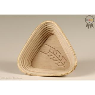 Gärkorb Peddigrohr, 1 kg, dreieckig, "Ähre"