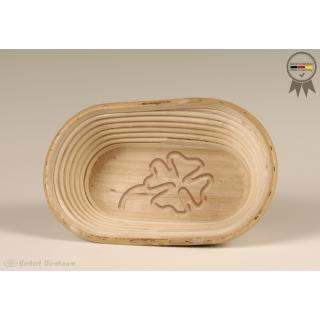Gärkorb Peddigrohr, 1 kg, oval, "Kleeblatt"